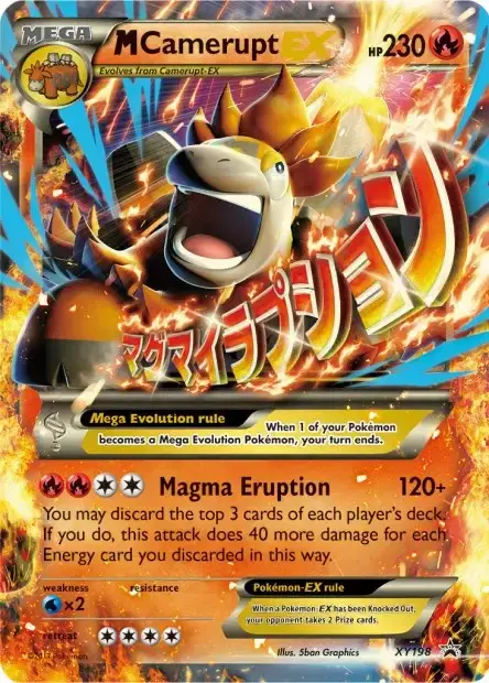 Carte Pokémon Méga Camérupt-EX #XY198 — Jumbo