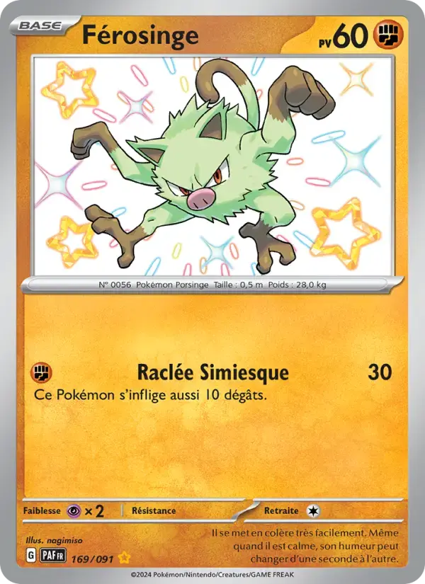 Carte Pokémon Férosinge #169 — Destinées de Paldea