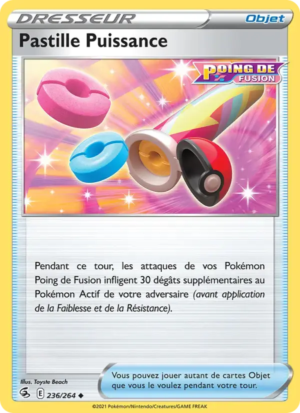Carte Pokémon Pastille Puissance #236 — Poing de Fusion
