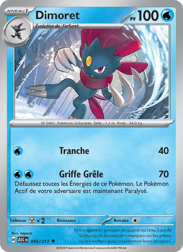 Carte Pokémon Dimoret #045 — Héros Transcendants