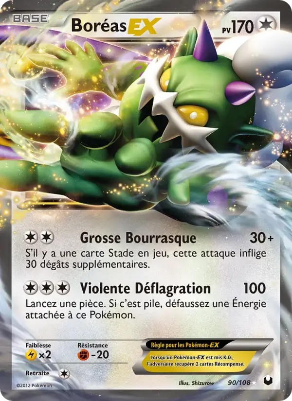 Carte Pokémon Boréas-EX #90 — Explorateurs Obscurs