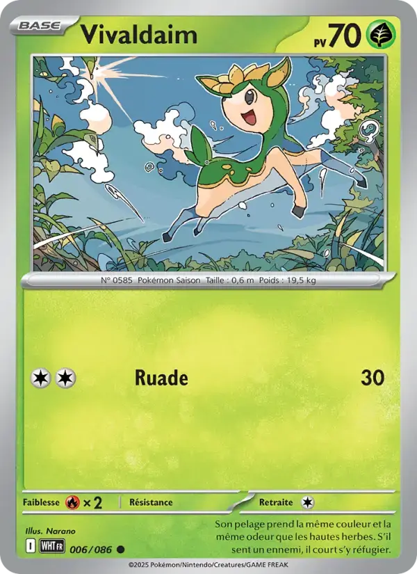 Carte Pokémon Vivaldaim #006 — Flamme Blanche