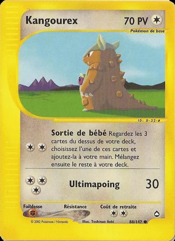 Carte Pokémon Kangourex #88 — Aquapolis