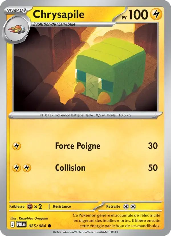 Carte Pokémon Chrysapile #025 — Nuit Noire