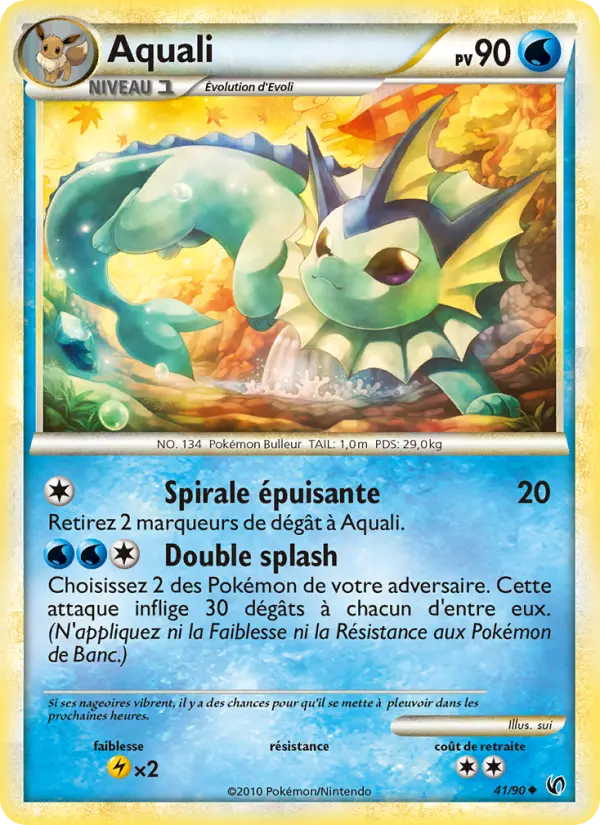 Carte Pokémon Aquali #41 — Indomptable