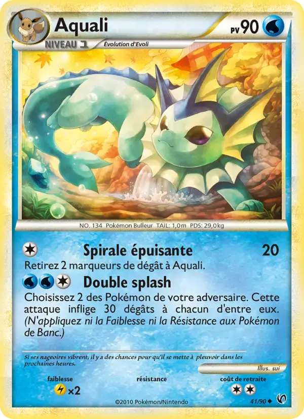 Carte Pokémon Aquali #41 — Indomptable