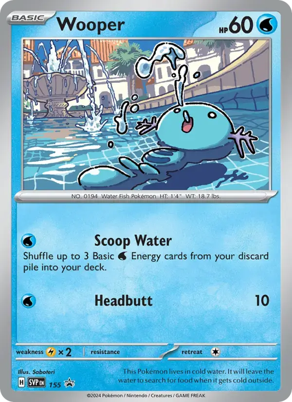 Carte Pokémon Wooper #155 — Promos Écarlate et Violet