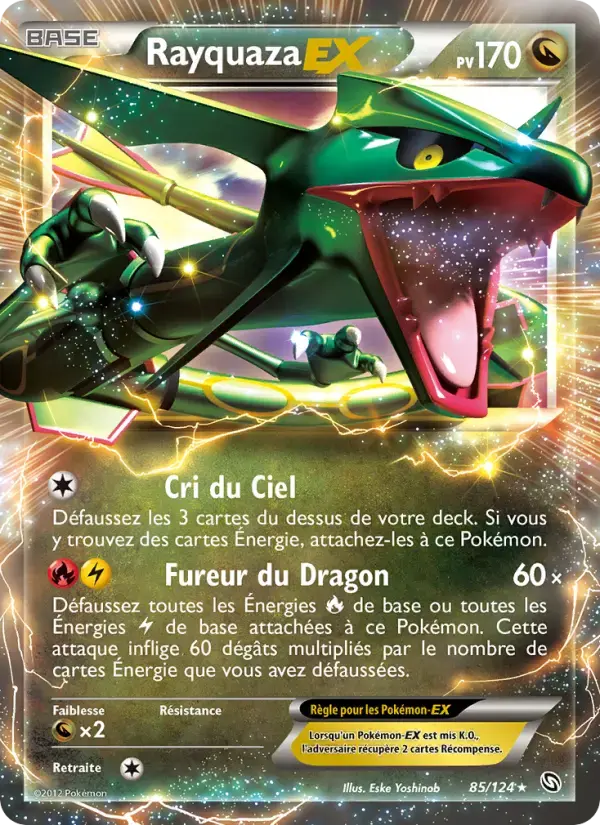 Carte Pokémon Rayquaza-EX #85 — Dragons Exaltés