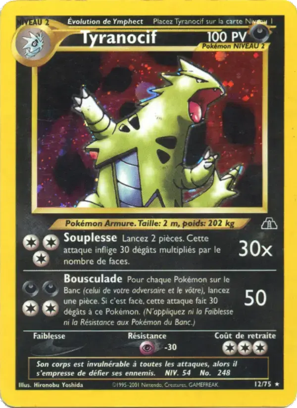 Carte Pokémon Tyranocif #12 — Neo Discovery