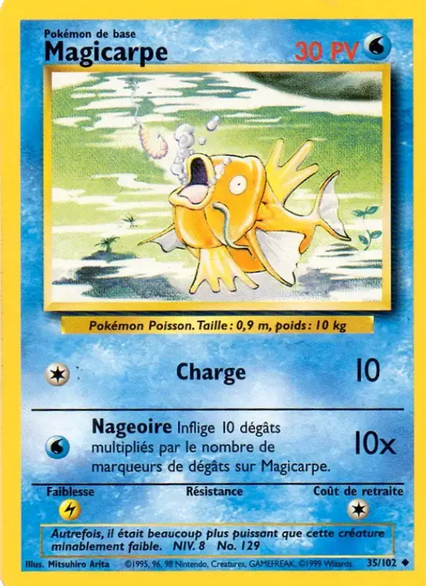 Carte Pokémon Magicarpe #35 — Set de Base