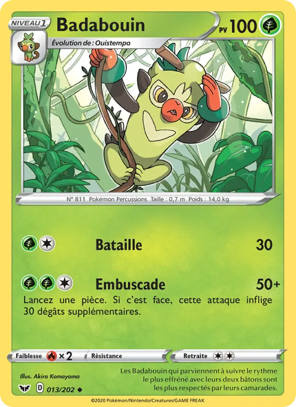 Carte Pokémon Badabouin #13 — Épée et Bouclier