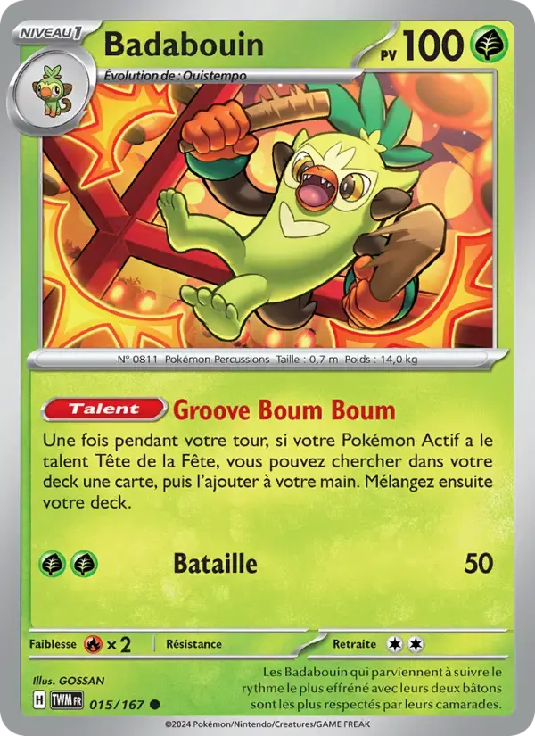 Carte Pokémon Badabouin #015 — Mascarade Crépusculaire