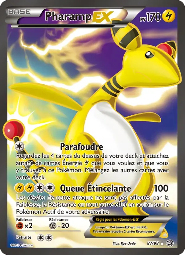 Carte Pokémon Pharamp EX #87 — Origines Antiques