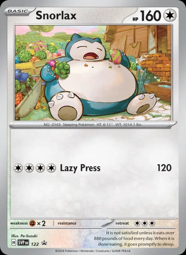 Snorlax #122 — Scarlet & Violet Promos