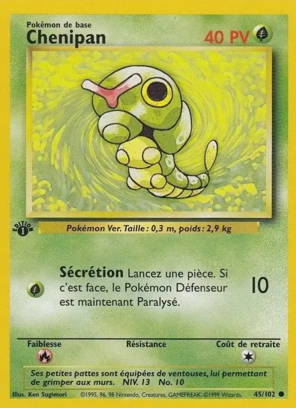 Carte Pokémon Chenipan #45 — Set de Base