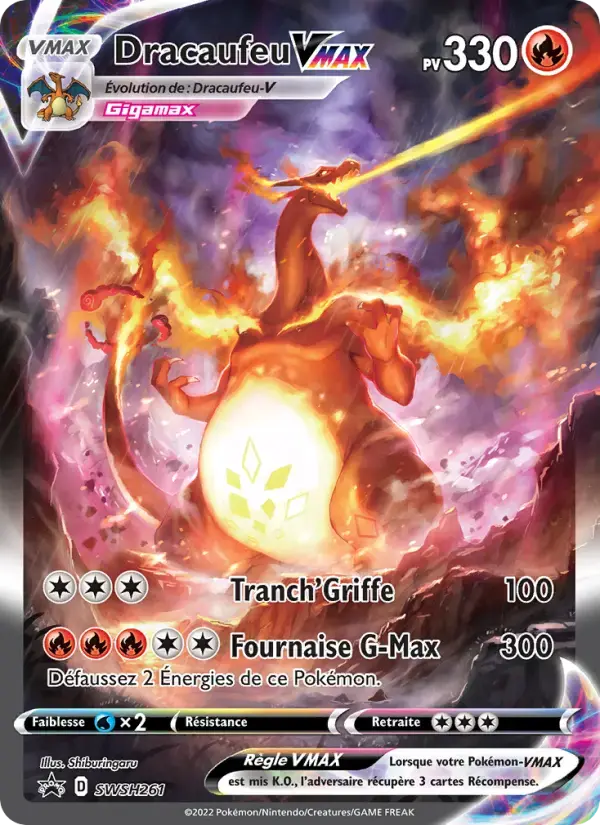 Carte Pokémon Dracaufeu VMAX #SWSH261 — Promos Épée et Bouclier