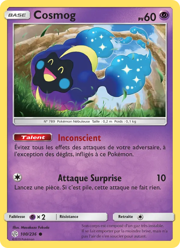 Carte Pokémon Cosmog #100 — Éclipse Cosmique