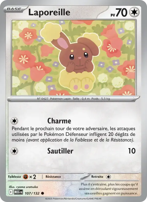 Carte Pokémon Laporeille #107 — Méga-Évolution