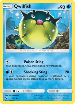 Carte Pokémon Qwilfish #21 — Légendes Brillantes