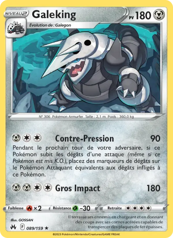 Carte Pokémon Galeking #089 — Zénith Suprême