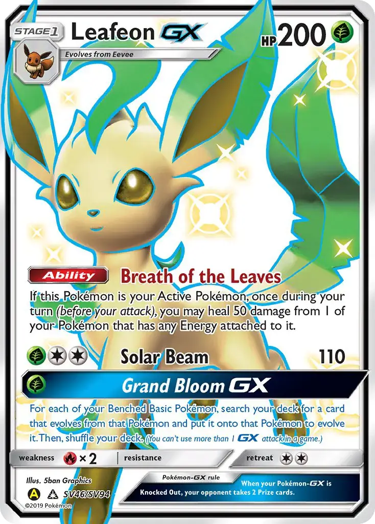 Leafeon-GX #SV46 — Hidden Fates