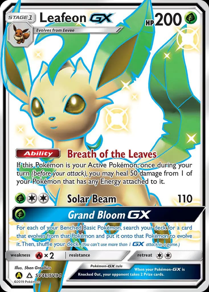 Leafeon-GX #SV46 — Hidden Fates