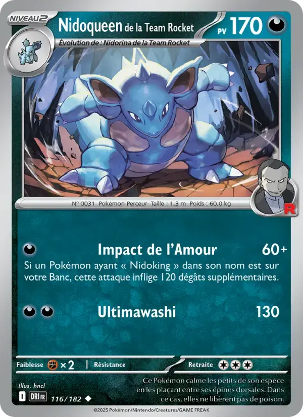 Carte Pokémon Nidoqueen de la Team Rocket #116 — Rivalités Destinées