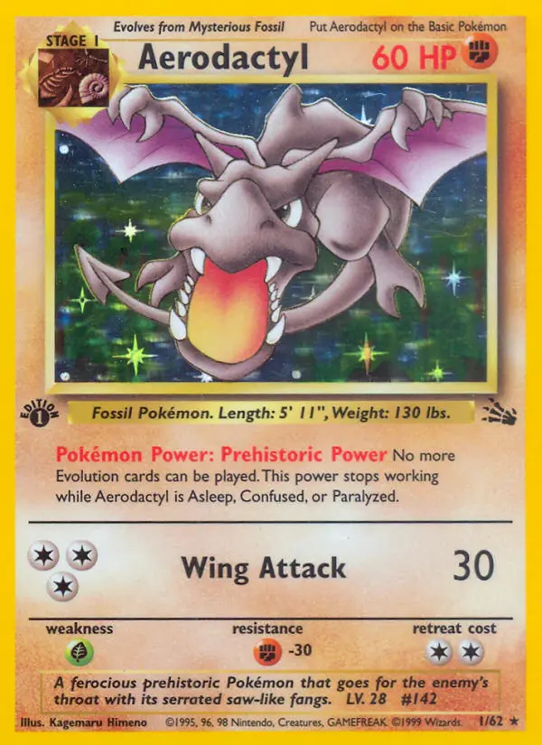 Carte Pokémon Ptera #1 — Fossile