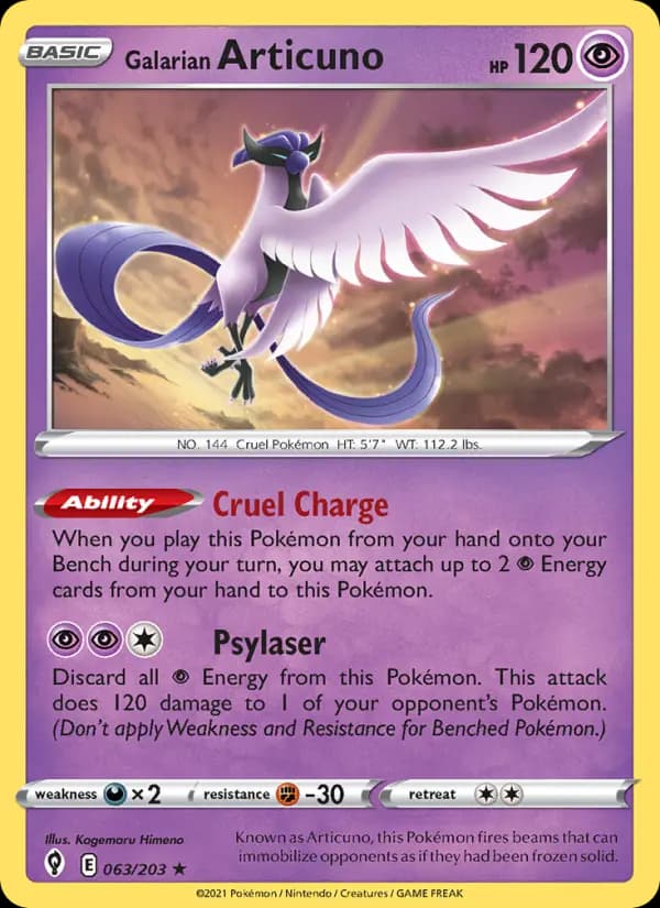 Galarian Articuno #63 — Evolving Skies