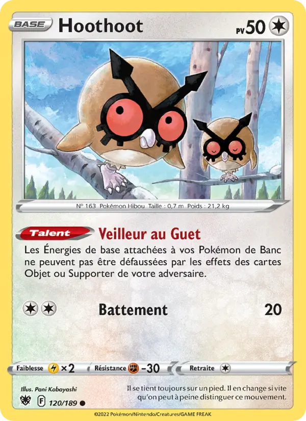 Carte Pokémon Hoothoot #120 — Astres Radieux