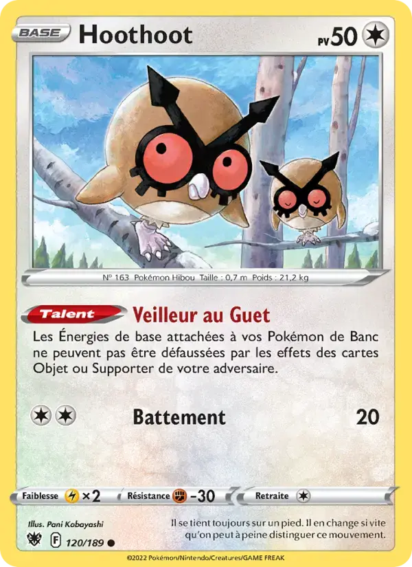 Carte Pokémon Hoothoot #120 — Astres Radieux