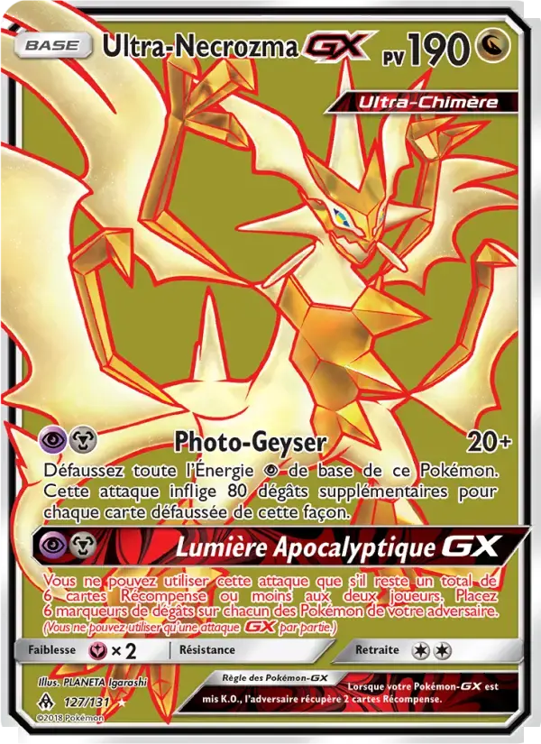 Carte Pokémon Ultra-Necrozma GX #127 — Lumière Interdite