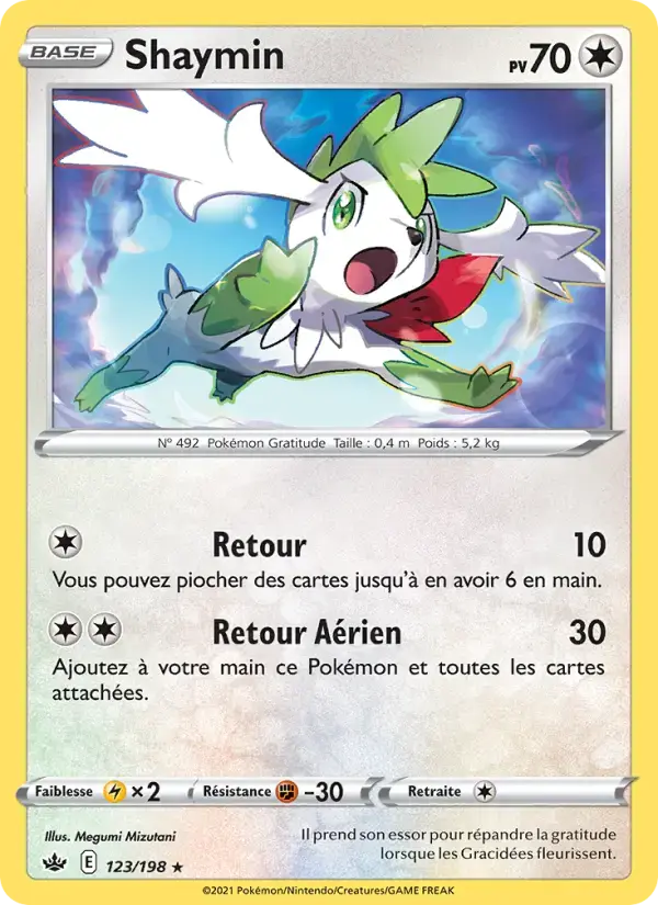 Carte Pokémon Shaymin #123 — Règne de Glace