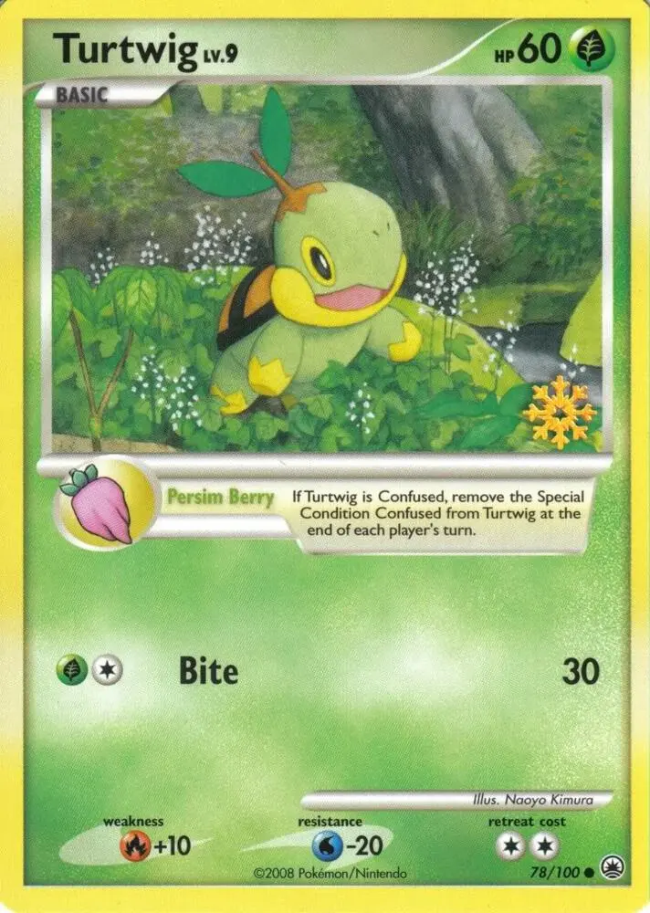 Carte Pokémon Tortipouss #078/100 — Calendrier Compte à Rebours