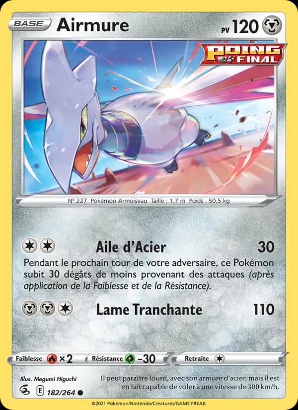 Carte Pokémon Airmure #182 — Poing de Fusion