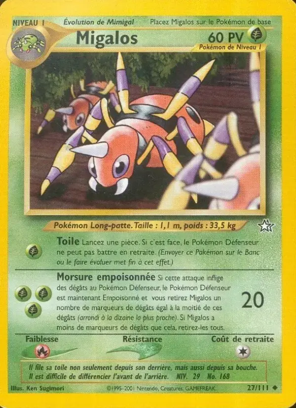 Carte Pokémon Migalos #27 — Neo Genesis