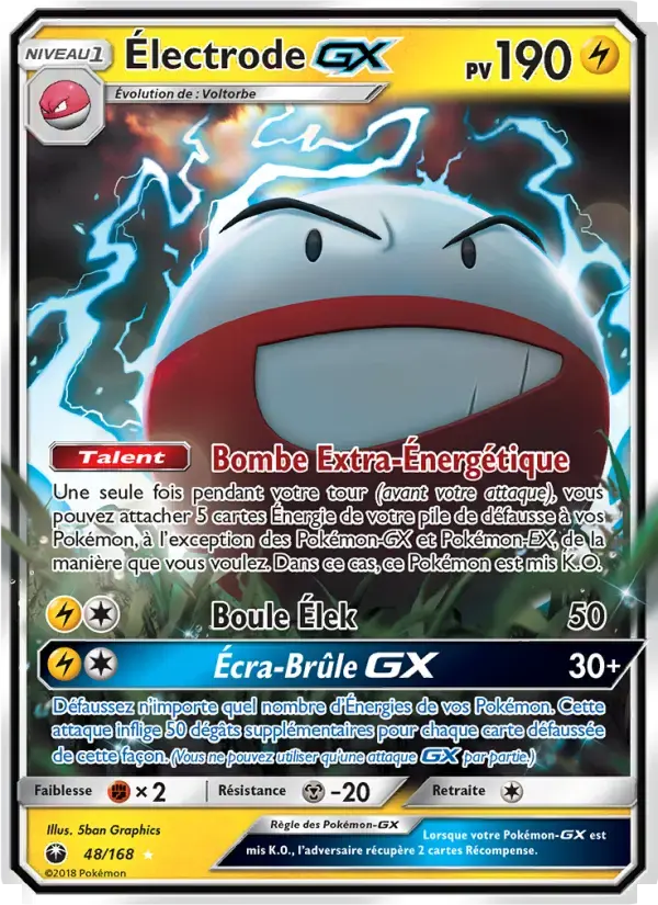 Carte Pokémon Électrode GX #48 — Tempête Céleste