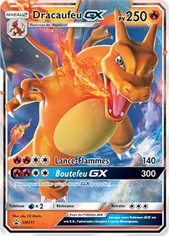Carte Pokémon Dracaufeu GX #SM211 — Promos Soleil et Lune
