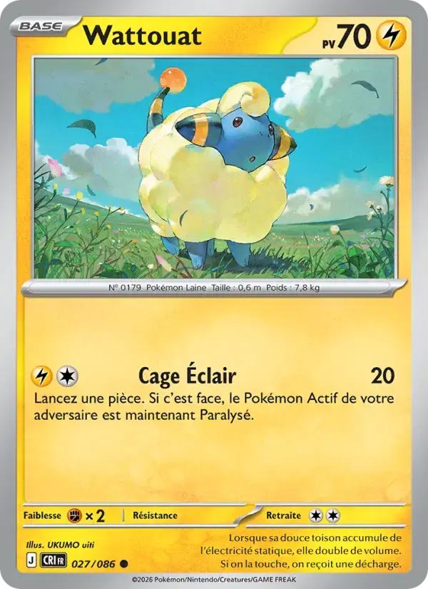Carte Pokémon Wattouat #027 — Chaos Ascendant