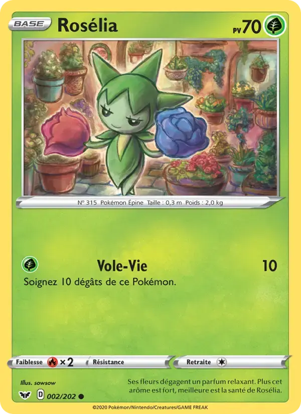 Carte Pokémon Rosélia #2 — Épée et Bouclier