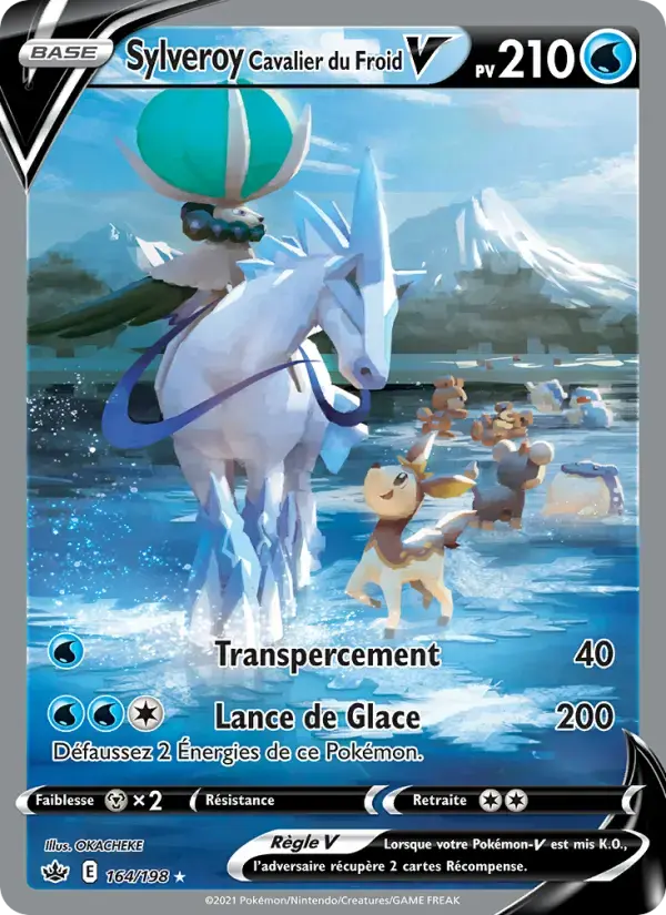 Carte Pokémon Sylveroy Cavalier du Froid V #164 — Règne de Glace