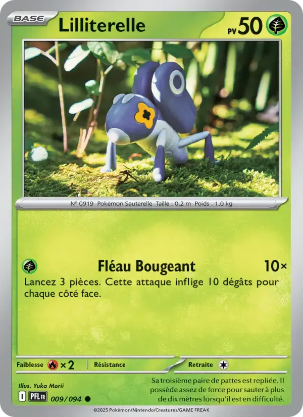 Carte Pokémon Lilliterelle #009 — Flammes Fantasmagoriques