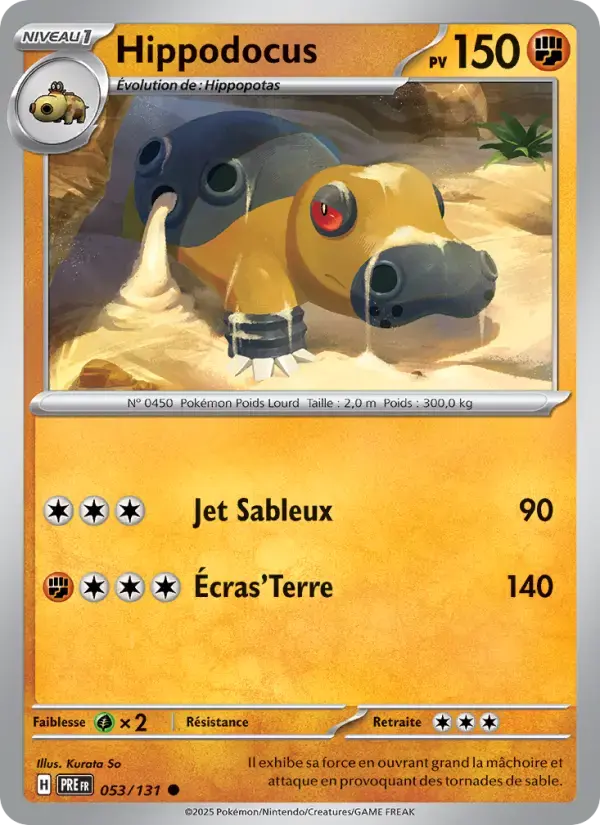 Carte Pokémon Hippodocus #053 — Évolutions Prismatiques
