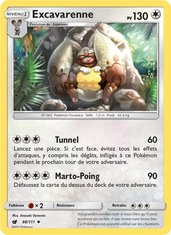Carte Pokémon Excavarenne #88 — Invasion Carmin