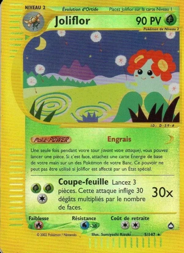 Carte Pokémon Joliflor #5 — Aquapolis