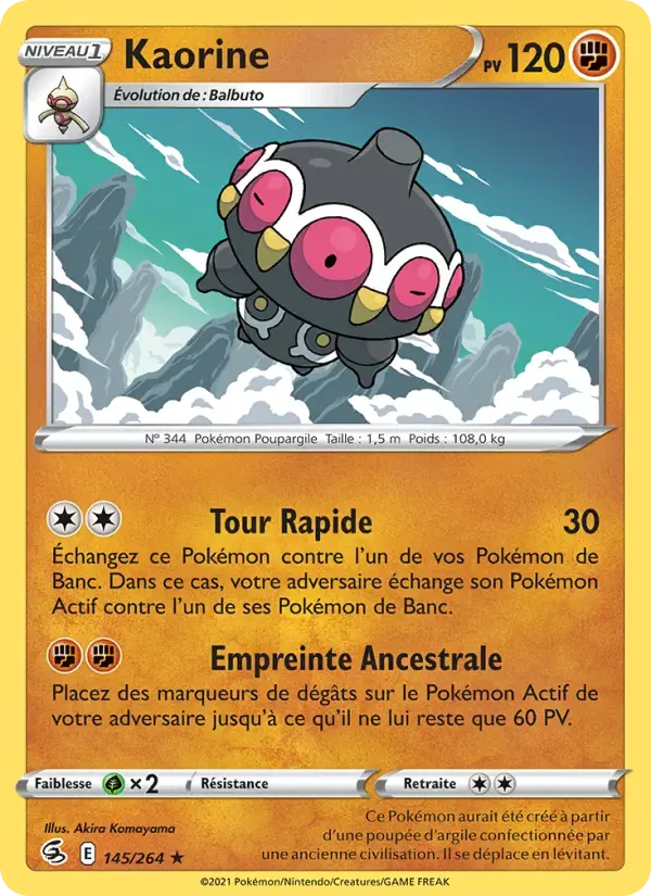 Carte Pokémon Kaorine #145 — Poing de Fusion