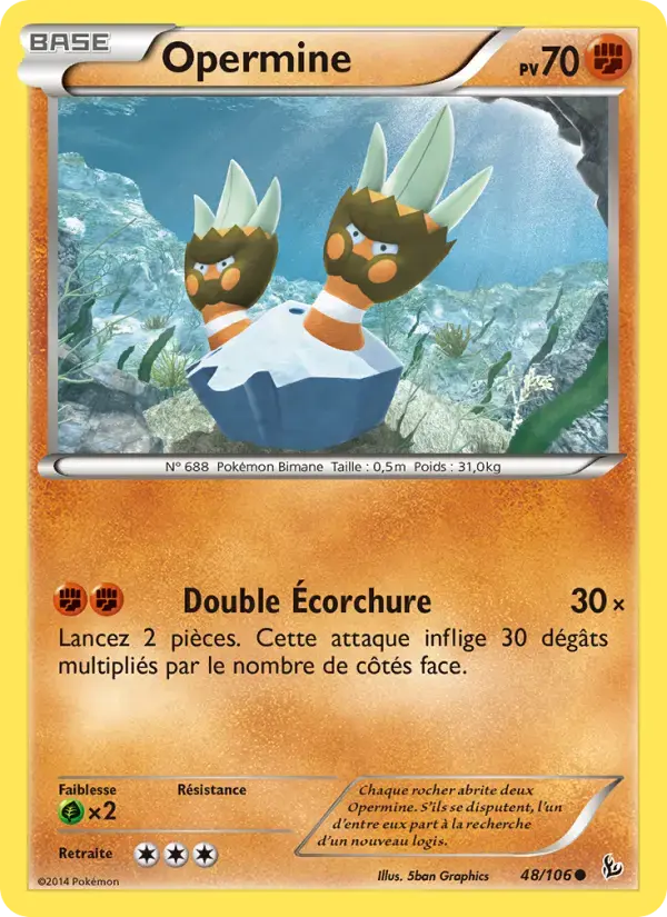 Carte Pokémon Opermine #48 — Étincelles
