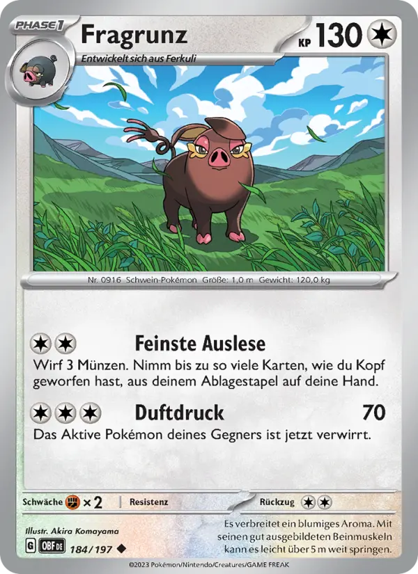 Carte Pokémon Fragroin #184 — Flammes Obsidiennes