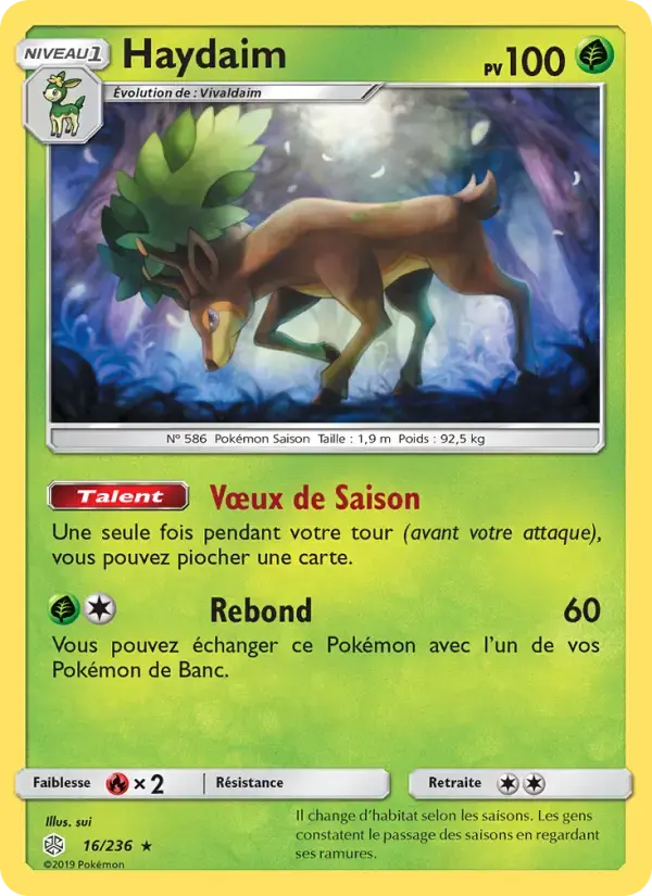 Carte Pokémon Haydaim #16 — Éclipse Cosmique