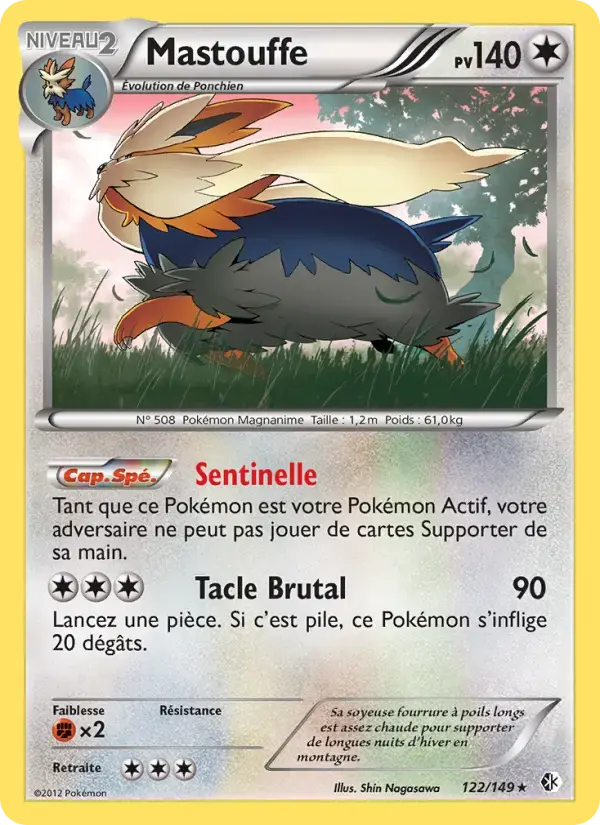 Carte Pokémon Mastouffe #122 — Frontières Franchies